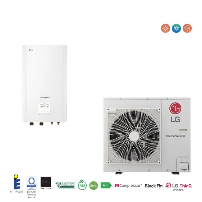 LG Therma V R32 Hydrosplit Hydro Box KIT HU123MRB.U30 + HN1600MC.NK1 12kW 3Phase