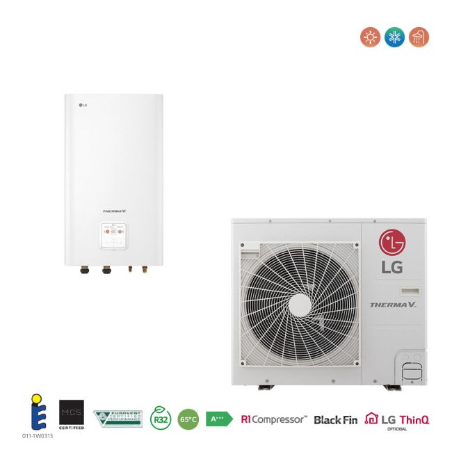 LG Therma V R32 Split Hydro Box KIT HU091MR.U44+HN091MR.NK5 9kW 1Phase